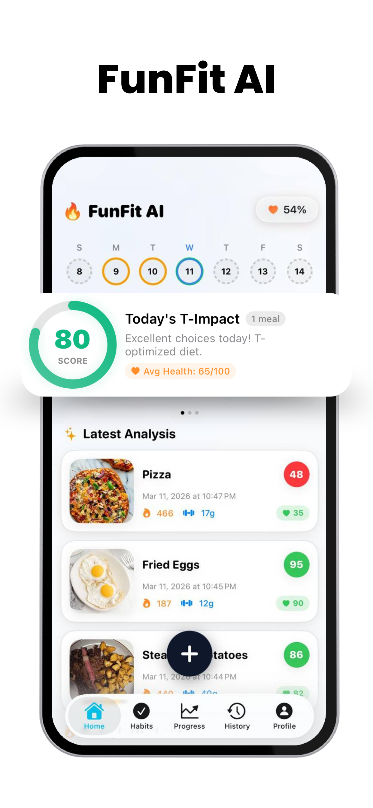 FunFit AI - Home Dashboard