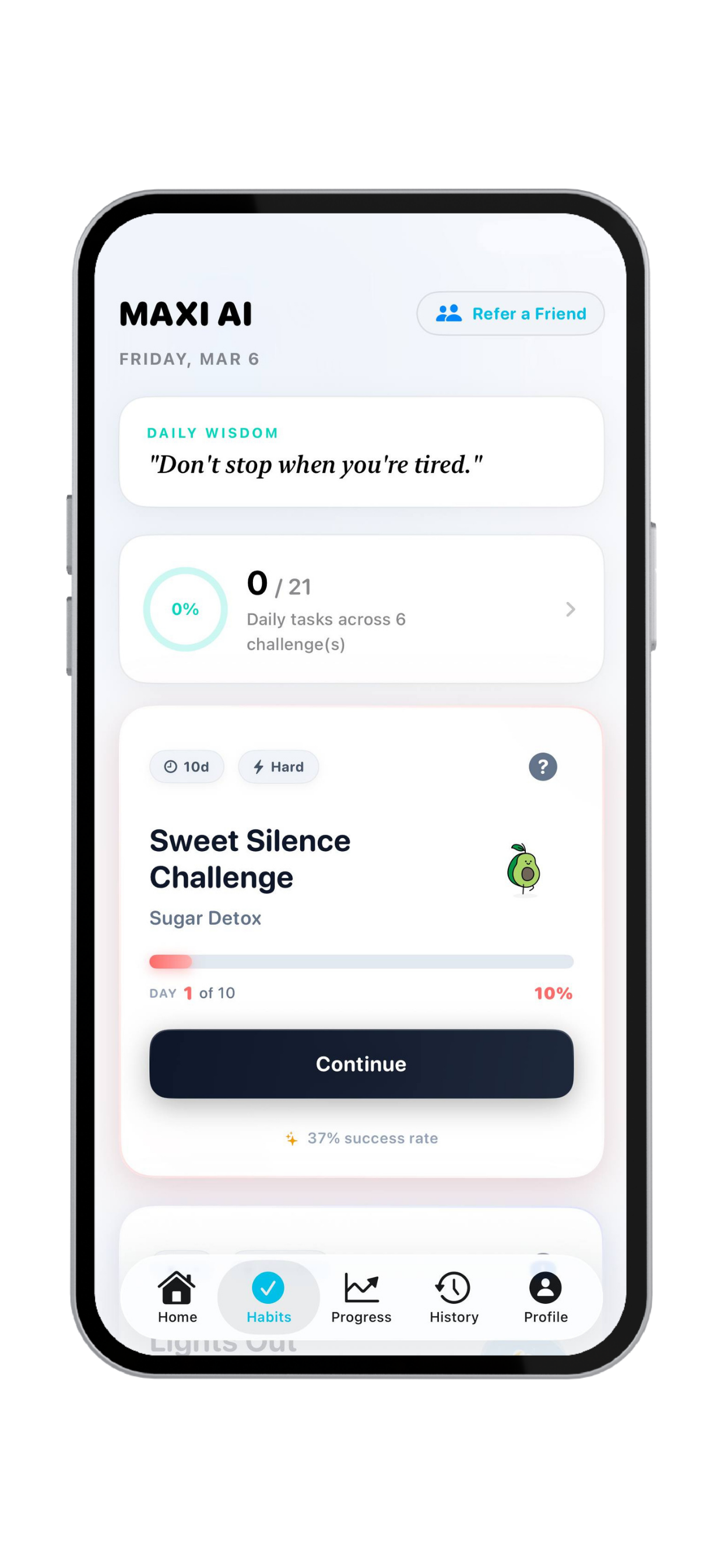 Daily Challenges & Home
